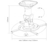 Reflecta SUPVEX 22cm stropní držák dataprojektoru