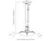 Reflecta TAPA 43-65cm stropní a nástěnný držák dataprojektoru bílý