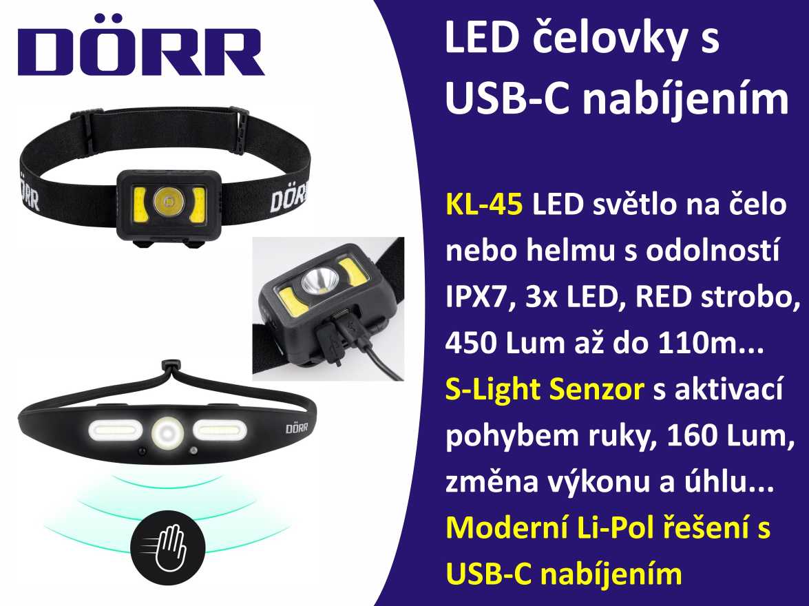 LED svítilny s USB nabíjením